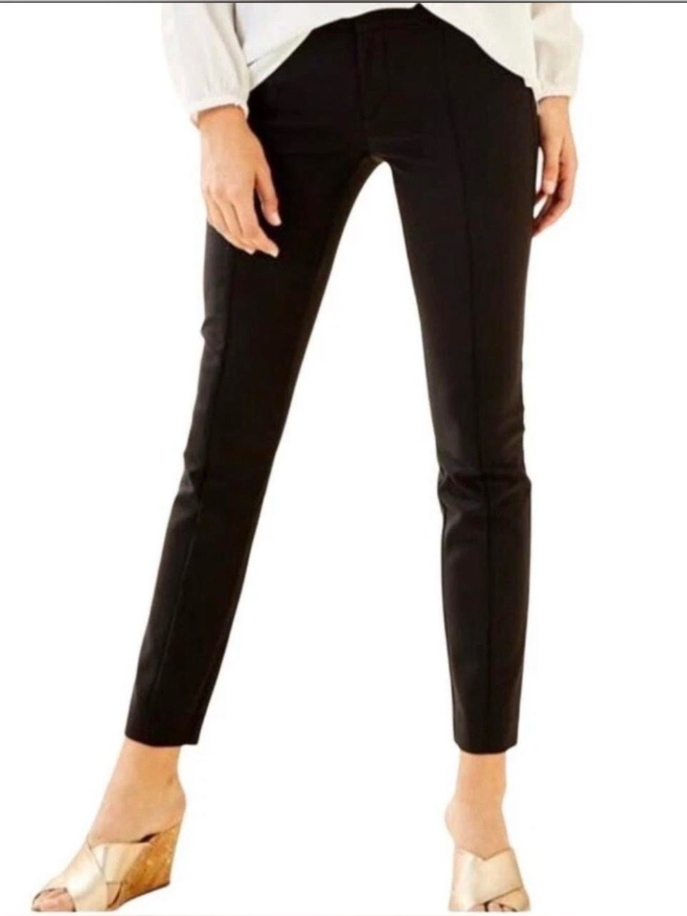 $148 Lilly Pulitzer Chantal stretch dinner pant Black Size 6 NWT